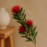 🌺 Artificial Pohutukawa for Home or Christmas Decoration with vibrant red flowers and green leaves.